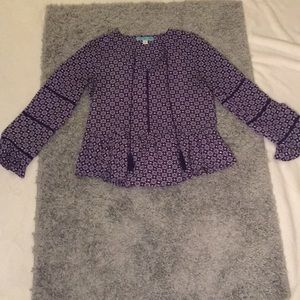 Purple patterned, Flowy blouse